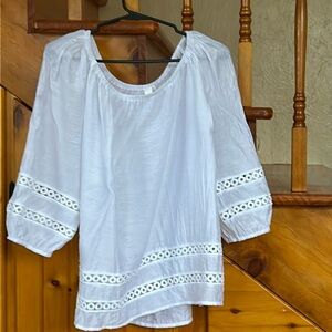 Used white off the shoulder blouse